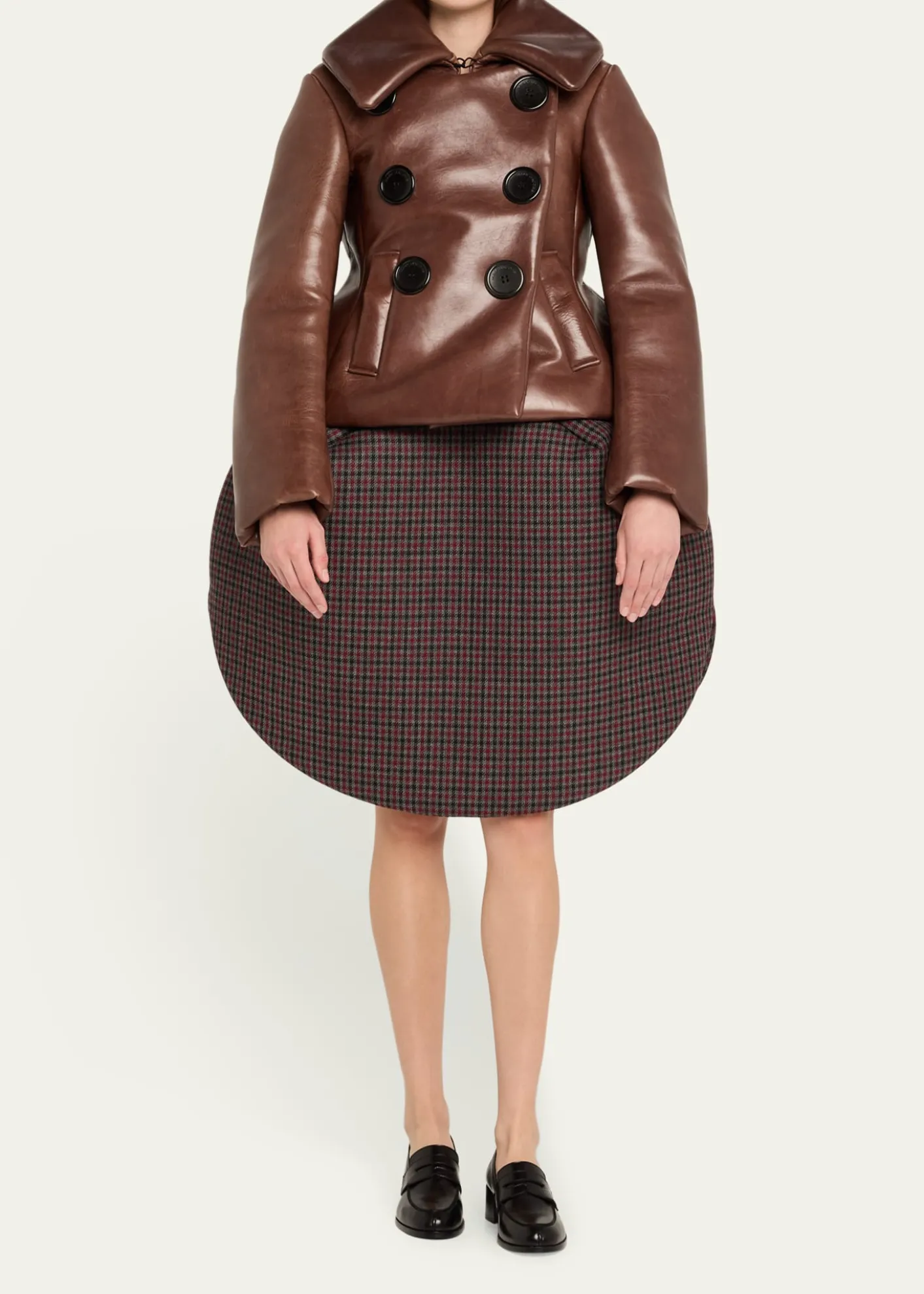 Marc Jacobs RunwayCheck Wool Circular Skirt