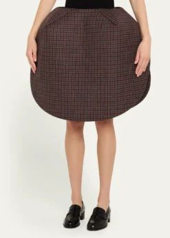 Marc Jacobs RunwayCheck Wool Circular Skirt