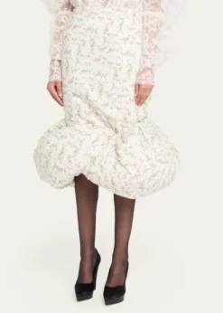 Marc Jacobs RunwayFloral Print Padded Bubble Hem Skirt