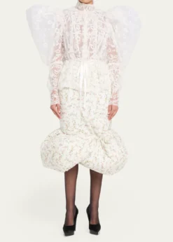 Marc Jacobs RunwayFloral Print Padded Bubble Hem Skirt