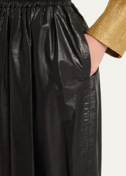 Marc Jacobs RunwayHigh-Waist Gathered Leather Pants