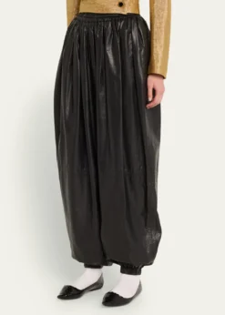 Marc Jacobs RunwayHigh-Waist Gathered Leather Pants