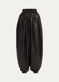 Marc Jacobs RunwayHigh-Waist Gathered Leather Pants