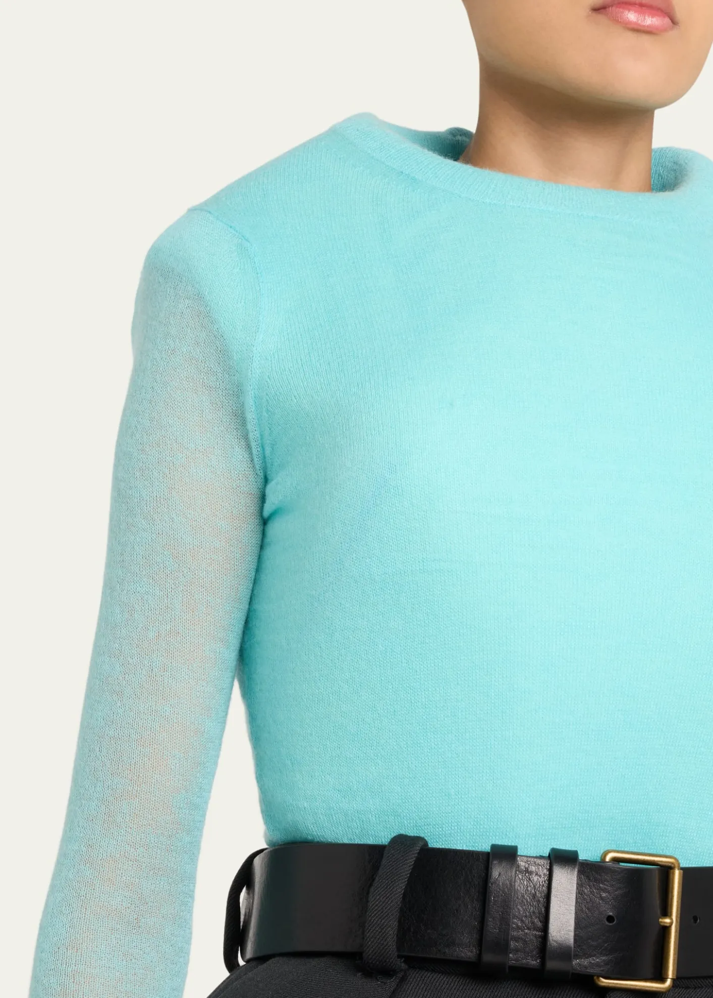 Marc Jacobs RunwayPadded Long-Sleeve Mohair Sweater