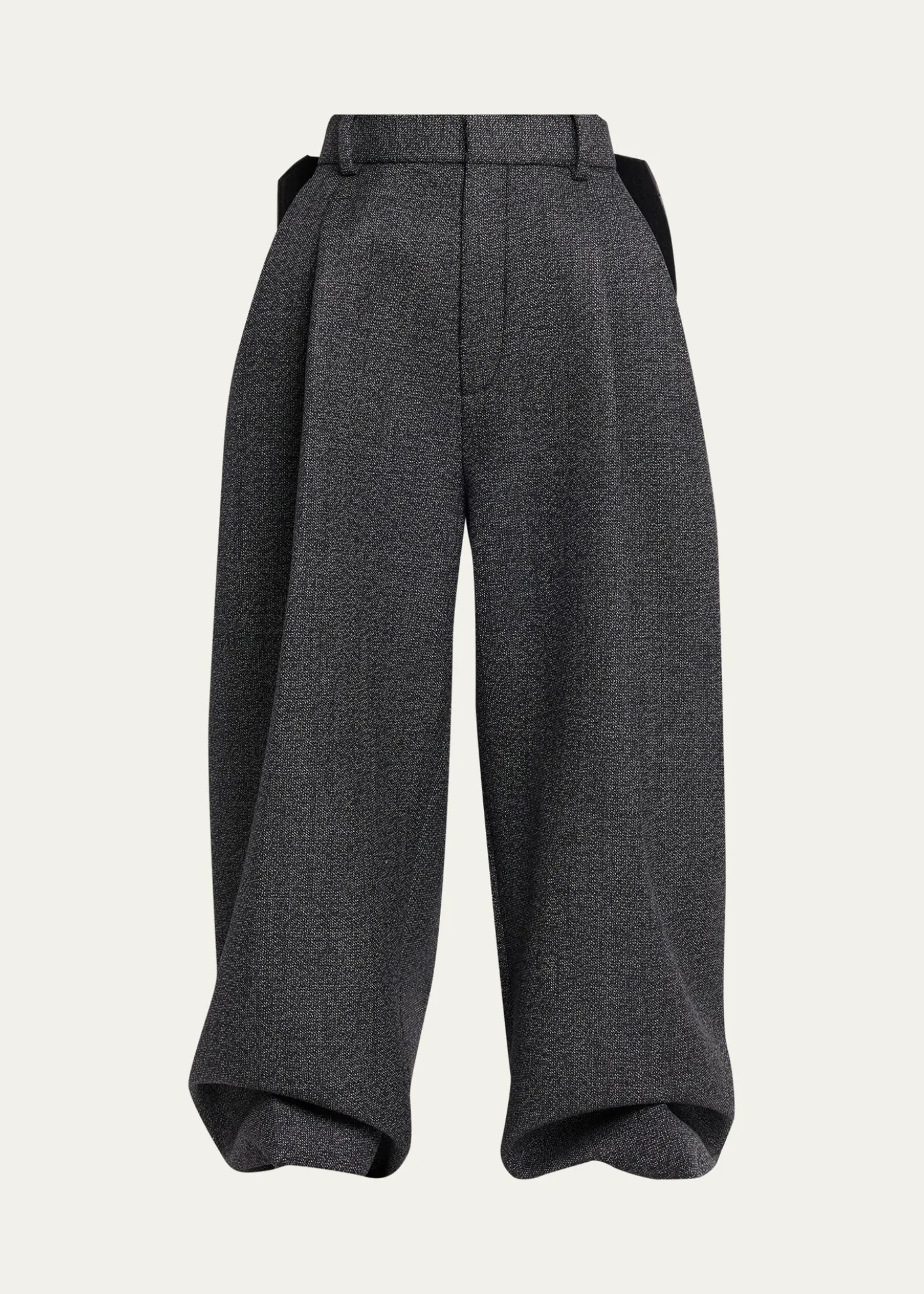 Marc Jacobs RunwayPlaid Bow Back Wide-Leg Menswear Pants