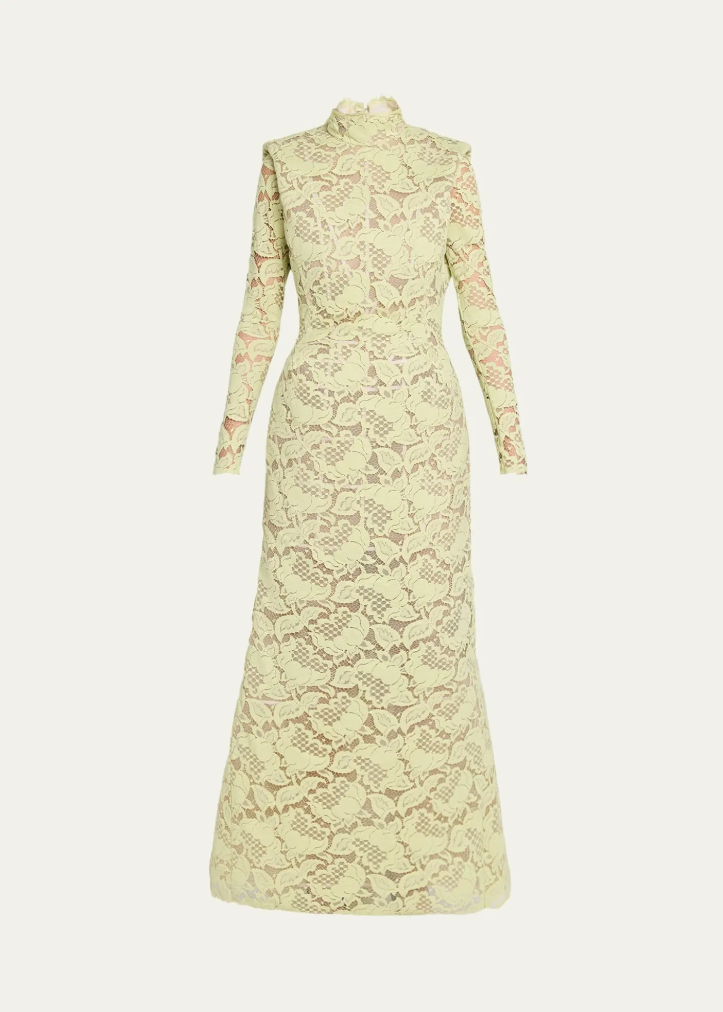Marc Jacobs RunwaySculptural Lace Long-Sleeve Bow Trumpet Gown