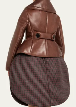 Marc Jacobs RunwayShrunken Leather Double-Breasted Jacket