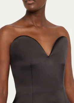 Marc Jacobs RunwayStrapless Satin Sculptural Mini Flared Dress