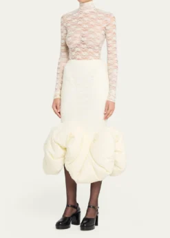 Marc Jacobs RunwayStretch Lace Long-Sleeve Midi Mermaid Dress