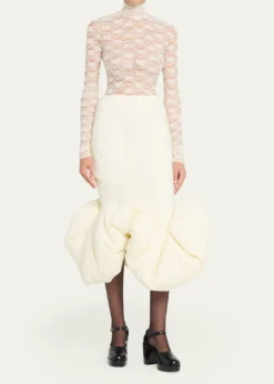 Marc Jacobs RunwayStretch Lace Long-Sleeve Midi Mermaid Dress