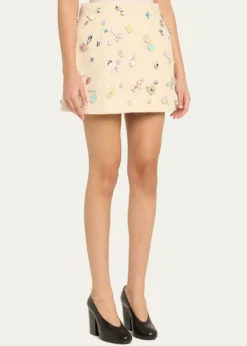 Marc Jacobs RunwaySwarovski Mini Wool Bell Skirt