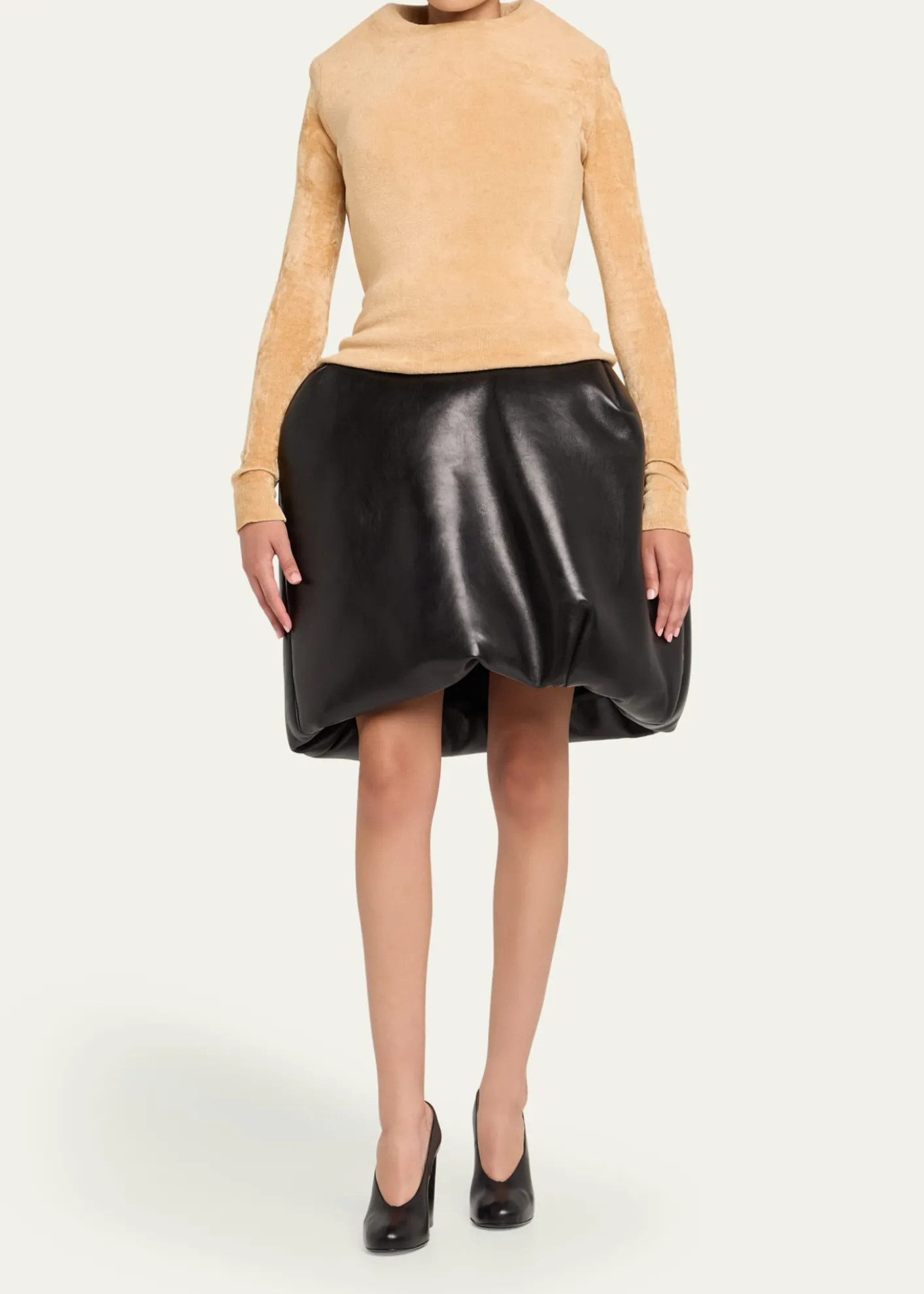 Marc Jacobs RunwayVelvet Knit Padded Sweater