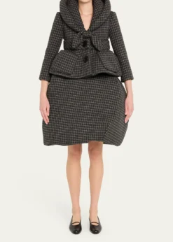Marc Jacobs RunwayWindowpane Check Padded Bubble Skirt