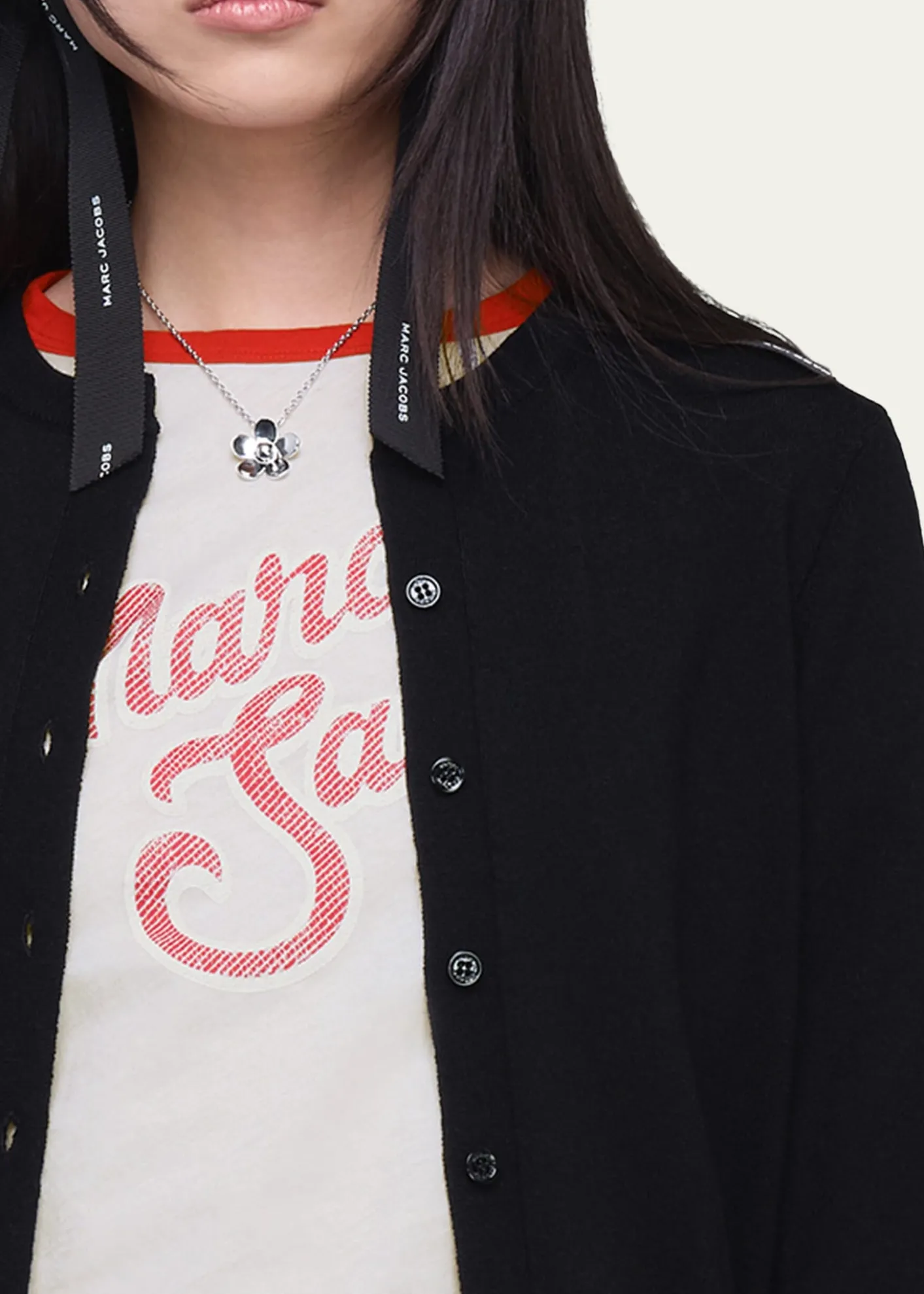Marc JacobsScalloped Daisy Crewneck Cardigan