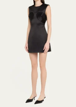 Marc JacobsSeamed Up Satin Sleeveless Mini Dress