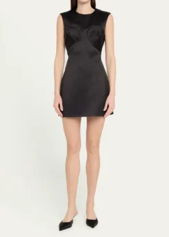 Marc JacobsSeamed Up Satin Sleeveless Mini Dress
