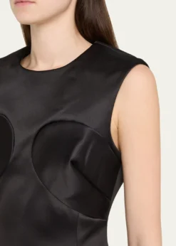 Marc JacobsSeamed Up Satin Sleeveless Mini Dress