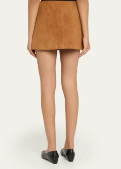 Marc JacobsSuede Pleat Mini Skirt