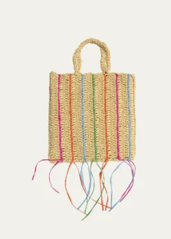 Maria La RosaMargherita Striped Fringe Tote Bag