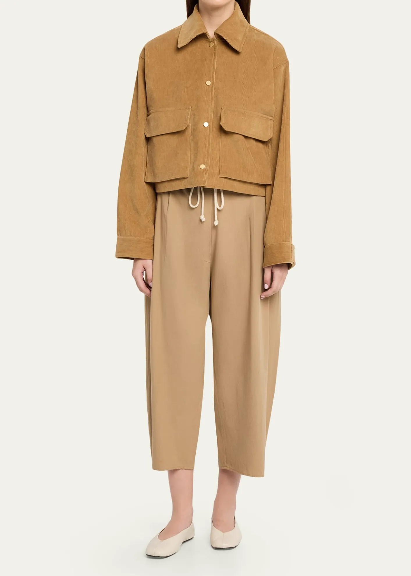 MARIA MCMANUSCorduroy Cropped A-Line Jacket