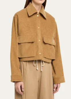 MARIA MCMANUSCorduroy Cropped A-Line Jacket