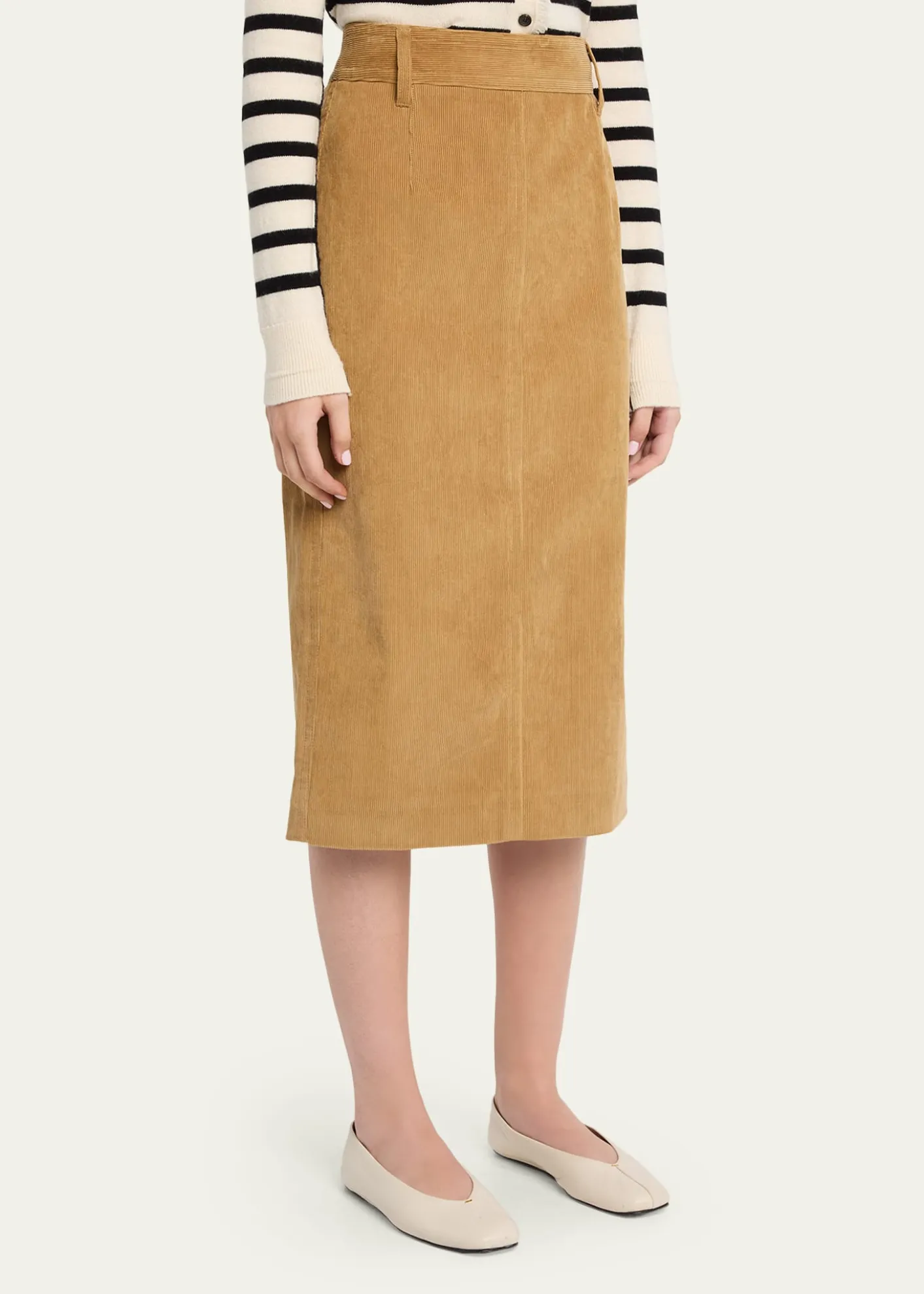 MARIA MCMANUSCorduroy Midi Pencil Skirt