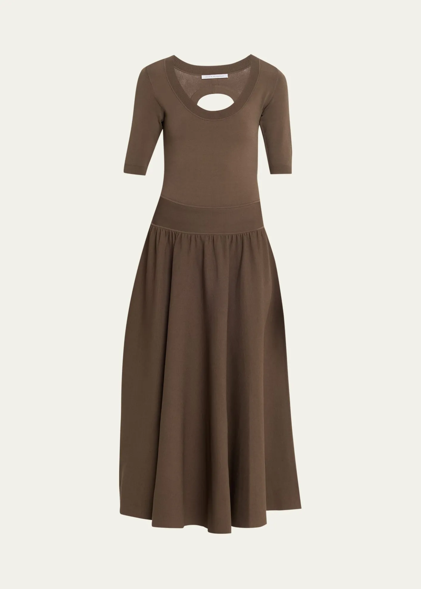 MARIA MCMANUSDouble Keyhole Knit Midi Dress