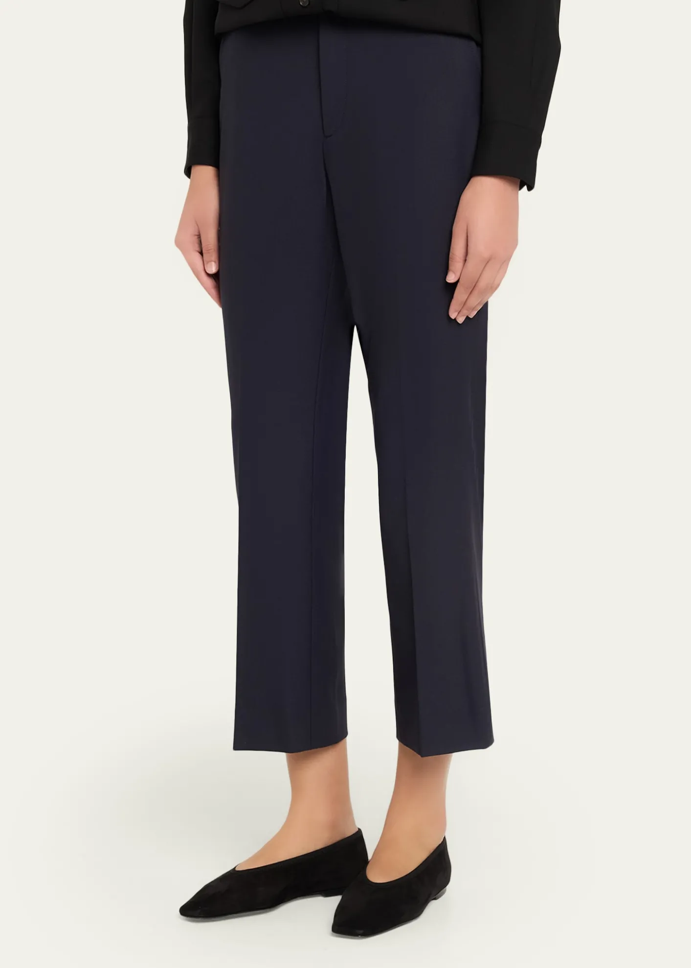 MARIA MCMANUSHigh-Rise Straight-Leg Crop Trousers