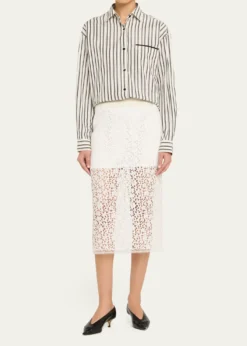 MARIA MCMANUSLace Ruched Skirt