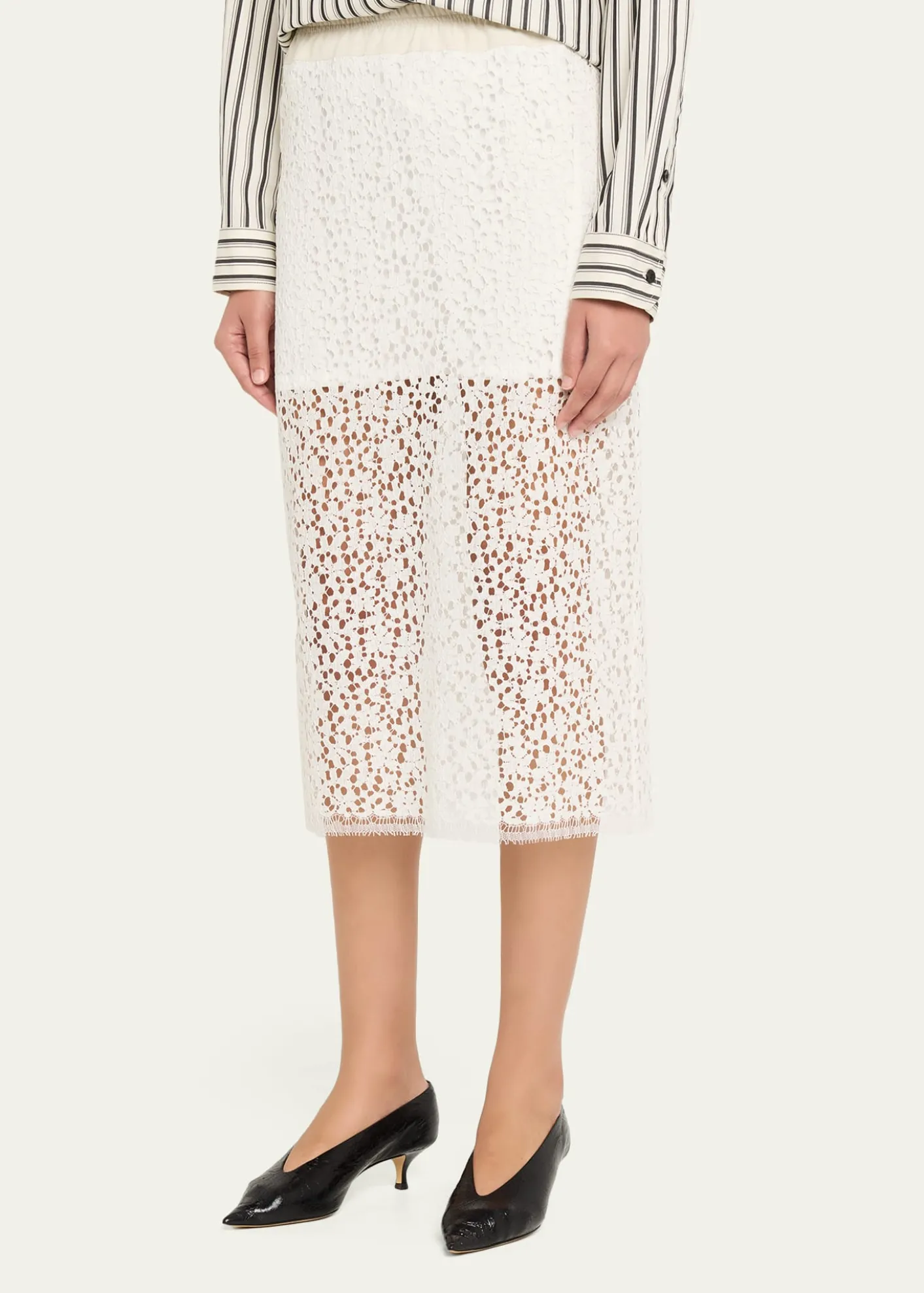 MARIA MCMANUSLace Ruched Skirt