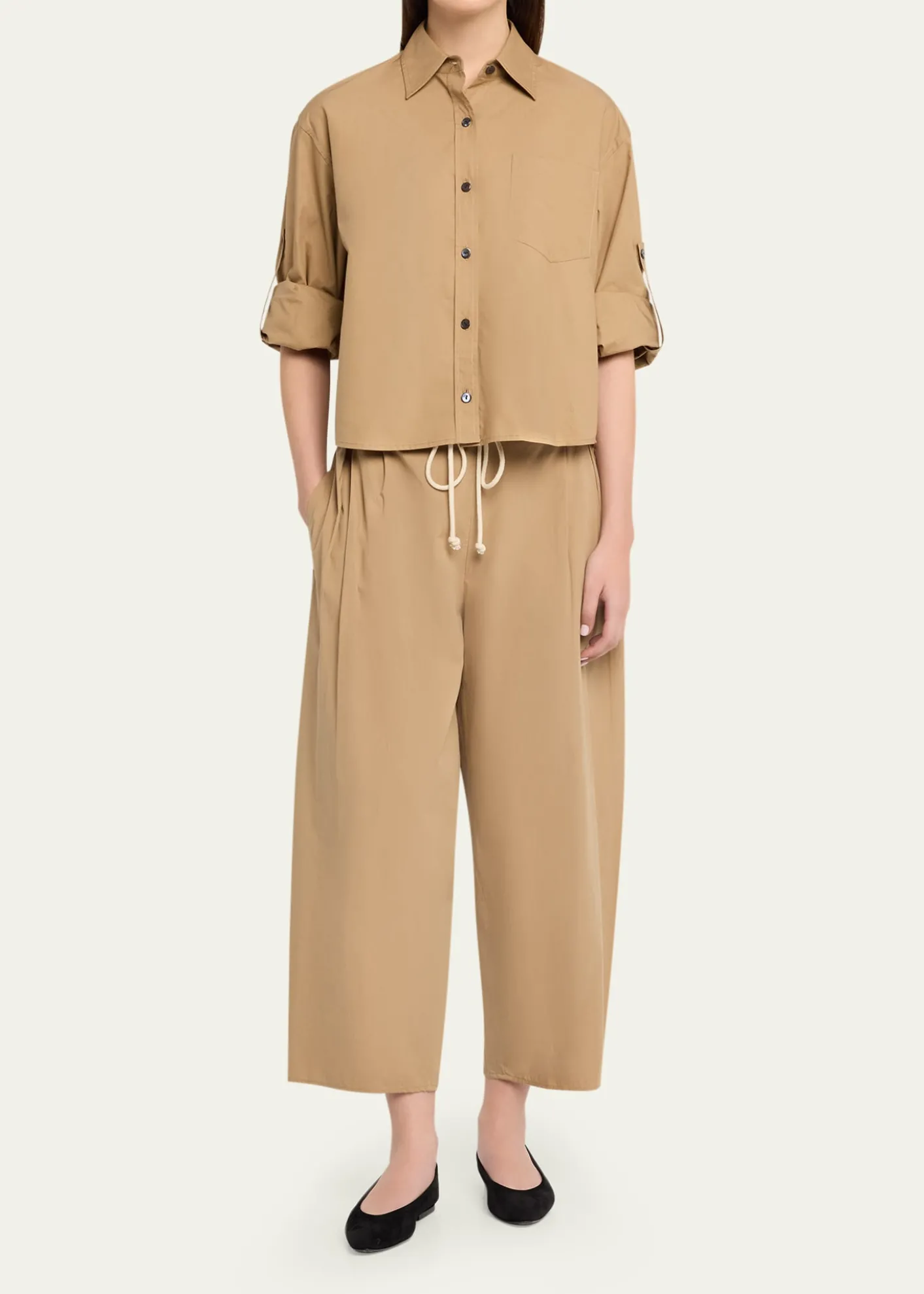 MARIA MCMANUSOrganic Cotton Cropped Button-Down Shirt