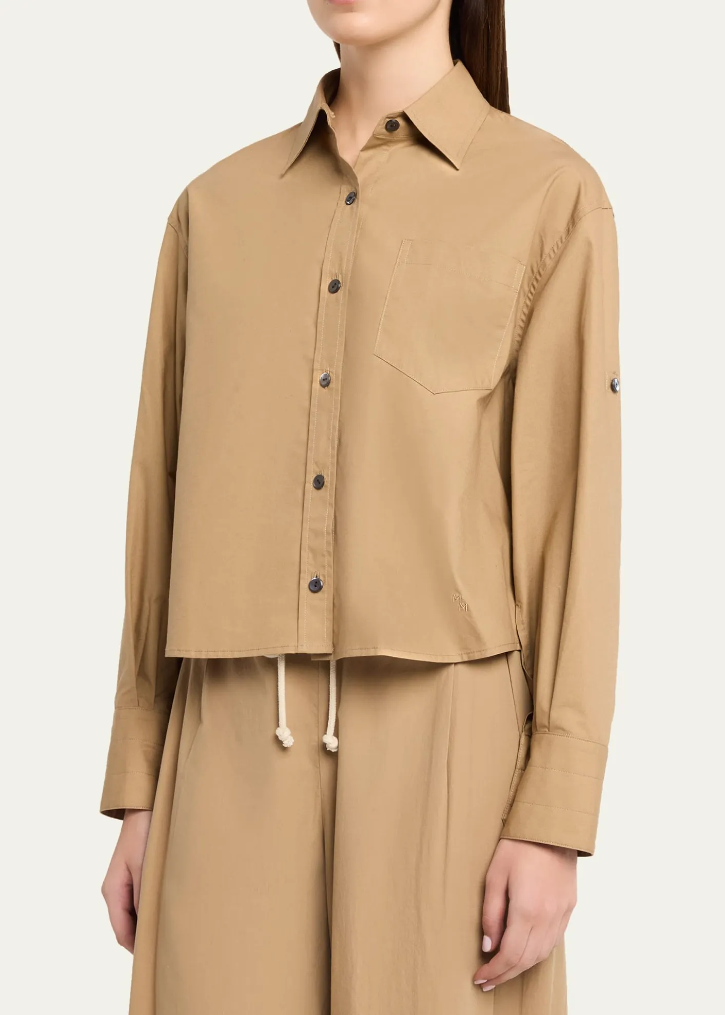 MARIA MCMANUSOrganic Cotton Cropped Button-Down Shirt