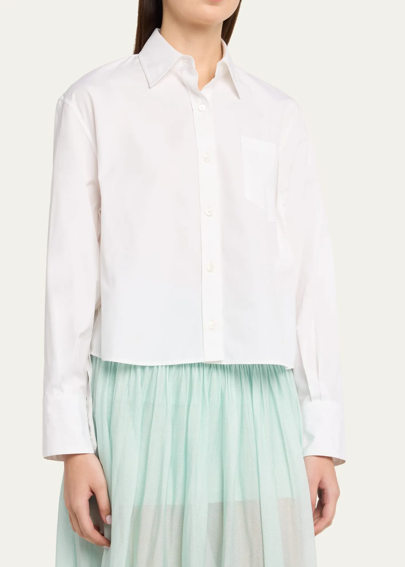 MARIA MCMANUSOrganic Cotton Cropped Button-Down Shirt