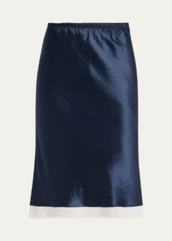 MARIA MCMANUSRibbon-Trim Bias Satin Midi Skirt