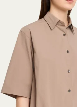 MARIA MCMANUSShort-Sleeve Cotton Tunic Shirt