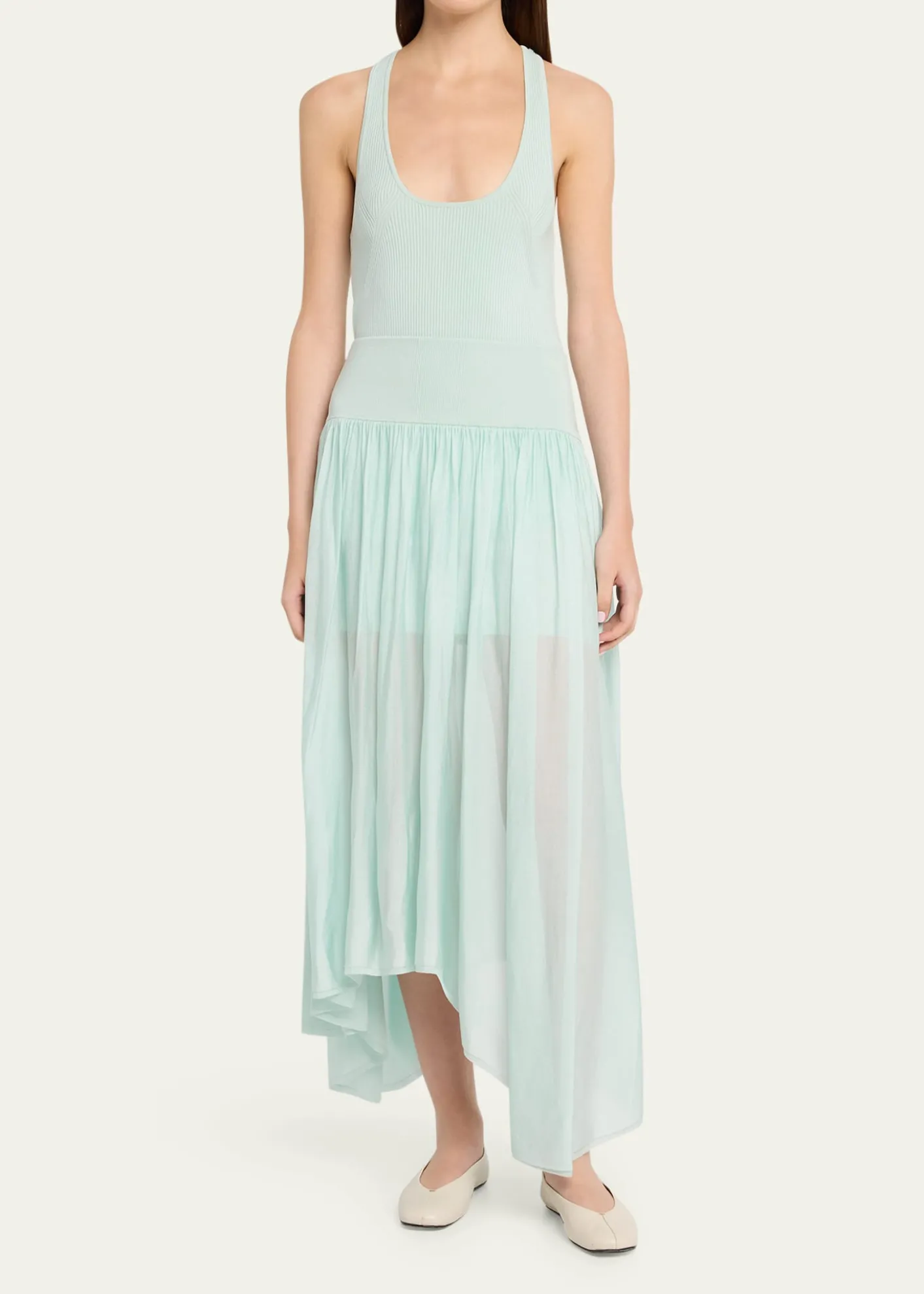 MARIA MCMANUSSkinny Ribbed Racer Tank Top
