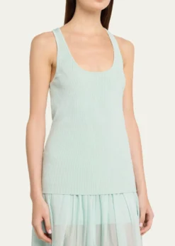 MARIA MCMANUSSkinny Ribbed Racer Tank Top
