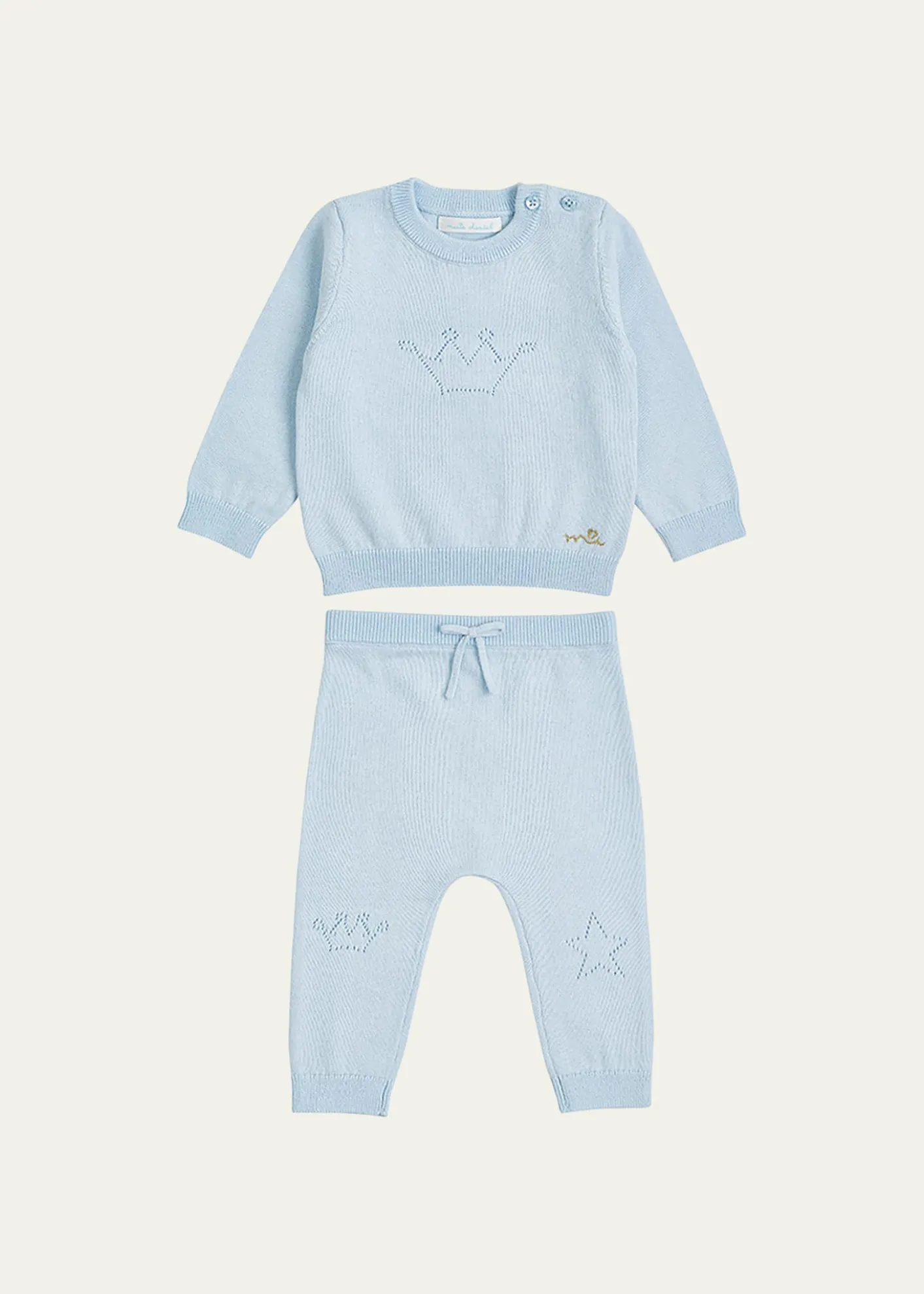 Marie ChantalGirl's Pointelle Crown Two-Piece Set, Size 3M-24M
