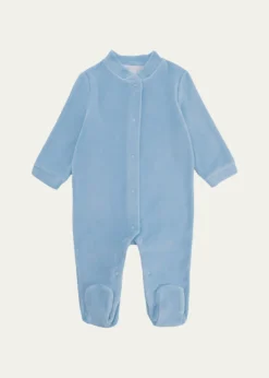 Marie ChantalGirl's Velour Golden Angel Wing Footie Pajamas, Size Newborn-18M