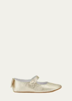 Marie ChantalGril's Olympia Angel Wing Metallic Leather Flats, Baby/Toddlers