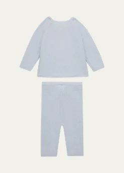 Marie ChantalBowen Cable-Knit Cardigan & Leggings Set, Size 3M-24M