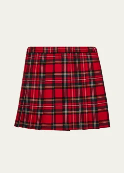 Mariella FerrariGirl's Cotton Plaid Kilt Mini Skirt, Size 4-12