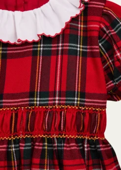 Mariella FerrariGirl's Smocked Cotton Plaid Dress, Size 4-12