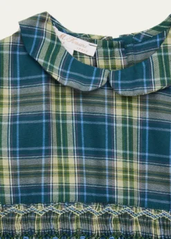 Mariella FerrariGirl's Smocked Cotton Plaid Dress, Size 3-12