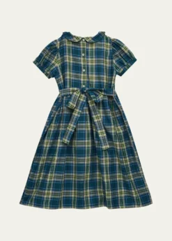 Mariella FerrariGirl's Smocked Cotton Plaid Dress, Size 3-12