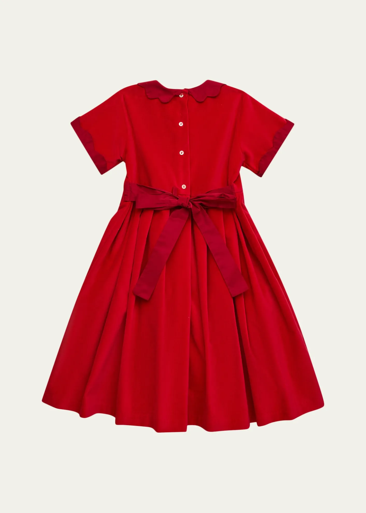 Mariella FerrariGirl's Velvet Cotton Party Dress, Size 3-12
