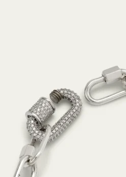 Marla AaronSterling Silver Babylock Bracelet with 14K White Gold All Stone Chubby Babylock