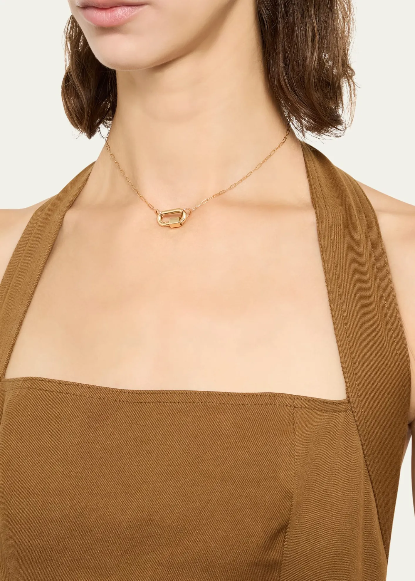 Marla Aaron14K Rose Gold Square Link Chain, 14"L