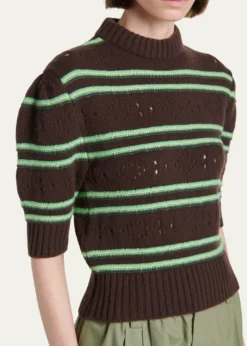 MarniCashmere Perforated Striped Sweater