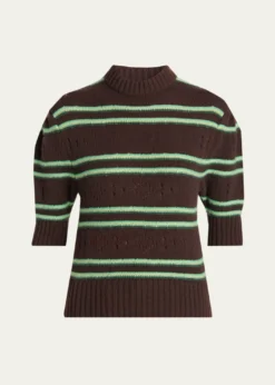 MarniCashmere Perforated Striped Sweater